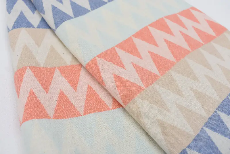 Summer Gift, Engagement Gift, Luxury Turkish peshtemal beach towel, 70x40 Cotton Zigzag Design Towel, Embroidered Towel, Housewarming Gift - 6