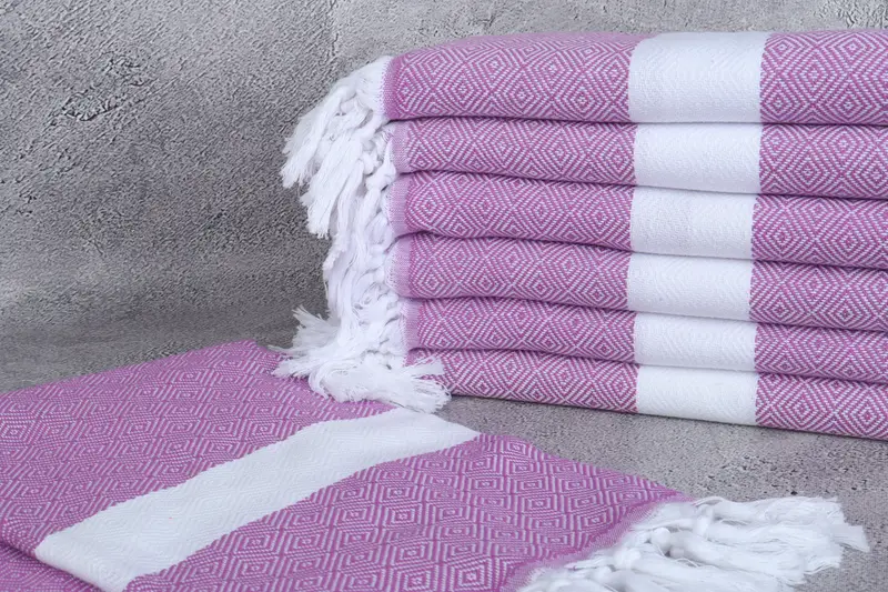 Eco-friendly Turkish peshtemal towel, 70x40 Cotton Diamond Towel, Peshtemal Towel, Family Gift, Custom Towel, Soft towel, Monogrammed Turkish Towel - 2