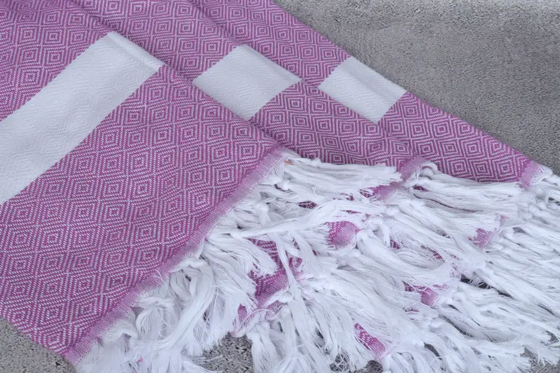 Eco-friendly Turkish peshtemal towel, 70x40 Cotton Diamond Towel, Peshtemal Towel, Family Gift, Custom Towel, Soft towel, Monogrammed Turkish Towel - 5