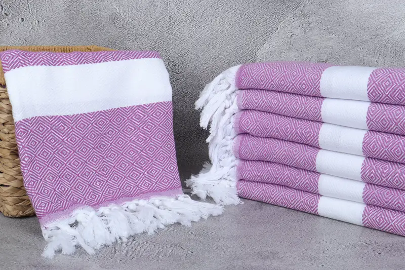 Eco-friendly Turkish peshtemal towel, 70x40 Cotton Diamond Towel, Peshtemal Towel, Family Gift, Custom Towel, Soft towel, Monogrammed Turkish Towel - 3