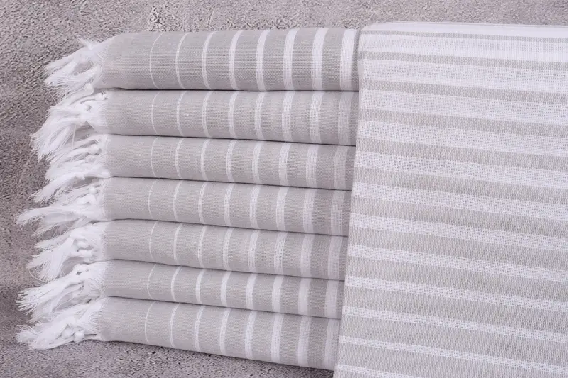 Custom Towel Beach, Custom Wedding Towel, Personalized Wedding Gift, Gift For Best Friend, 70x40 Cotton Striped Towel, Wedding Favors, Fouta towel - 1