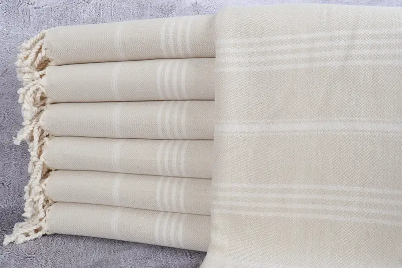 Organic Turkish towel, 68x40 Cotton Striped Towel, Soft towel, Gifts For Him, Oversized Beach Towel, Merry Christmas Gifts, Summer Gift Ideas - 1