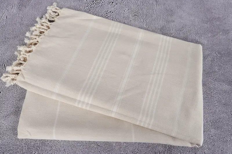 Organic Turkish towel, 68x40 Cotton Striped Towel, Soft towel, Gifts For Him, Oversized Beach Towel, Merry Christmas Gifts, Summer Gift Ideas - 6