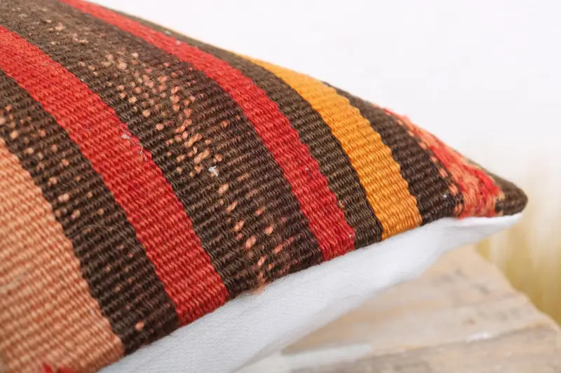 12x12 Red Pillow Sham, Pillow for Couch, Pillow, Pillow for Sofa, Vintage Kilim Throw Pillow, Southwestern Cushion Case, Sustainable Pillow Sham - 6