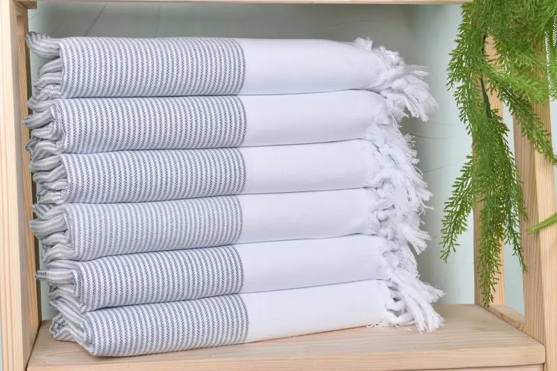 Personalized Gift, Turkish hand towel, Organic Towel, Friends Beach Towel, Custom Beach Towel, 70x40 Cotton Striped Towel, Bachelorette Party Favor - 2