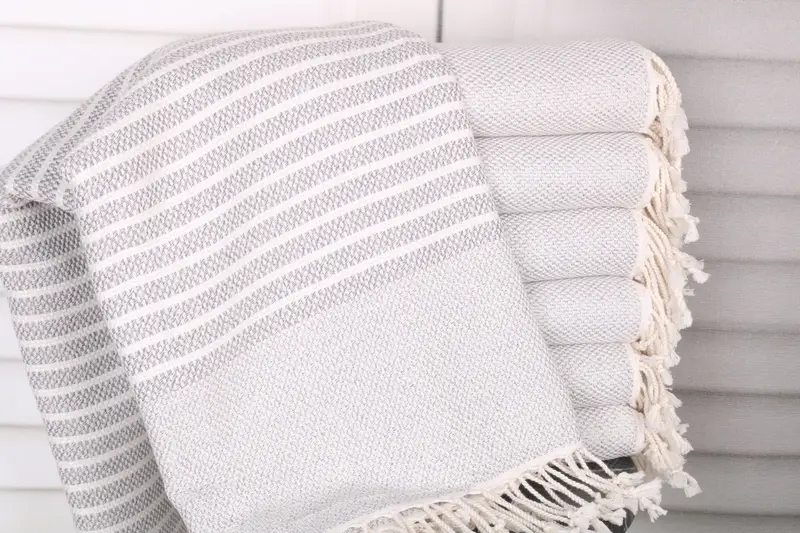 Turkish towel bulk order for wedding gifts, Quick-dry peshtemal, Best Friend Gift Ideas, Luxury towel, 76x40 Cotton Striped Towel, Absorbent towel - 1