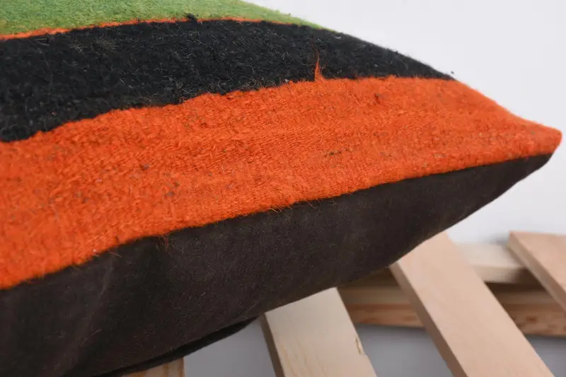 Pillow for Couch, Cushion Case, Interior Designer Pillow, Vintage Kilim Pillow, 12x24 Green Pillow, Oriental Pillow Cover, Natural Cushion Cover - 7