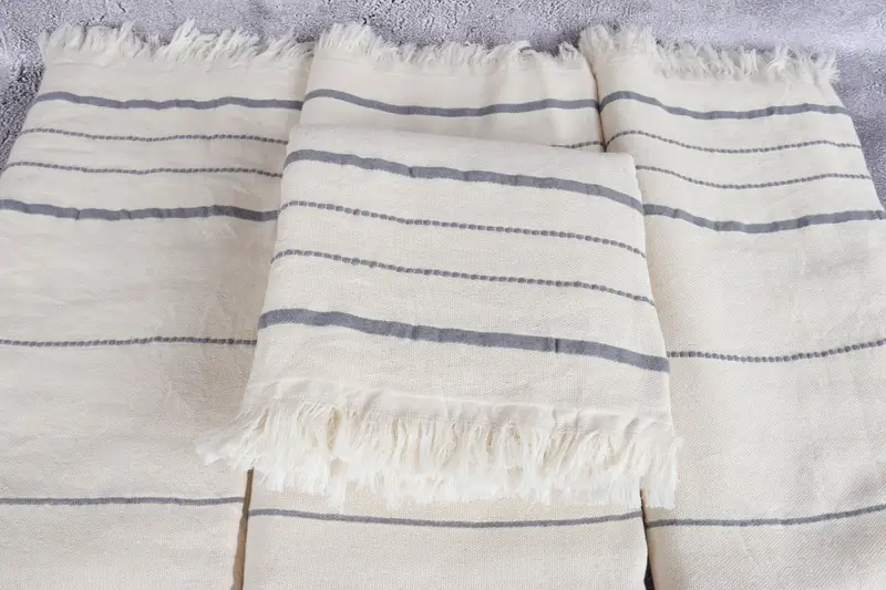 Housewarming Gift, Spa Towel, Fouta towel, Peshtemal Towel, 70x40 Cotton Striped Towel, Towel With Name, House Warming Gift, Custom Wedding Towel - 4