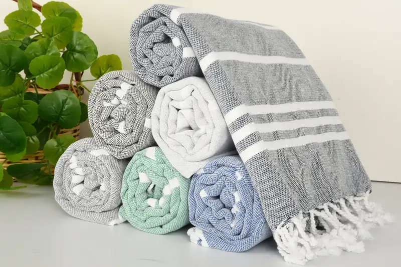 Bachelor Gifts, Fringed Turkish towel for poolside, 70x40 Cotton Striped Towel, Wedding For Favor, Custom Name Towel, Gift For Her, Fouta towel - 5