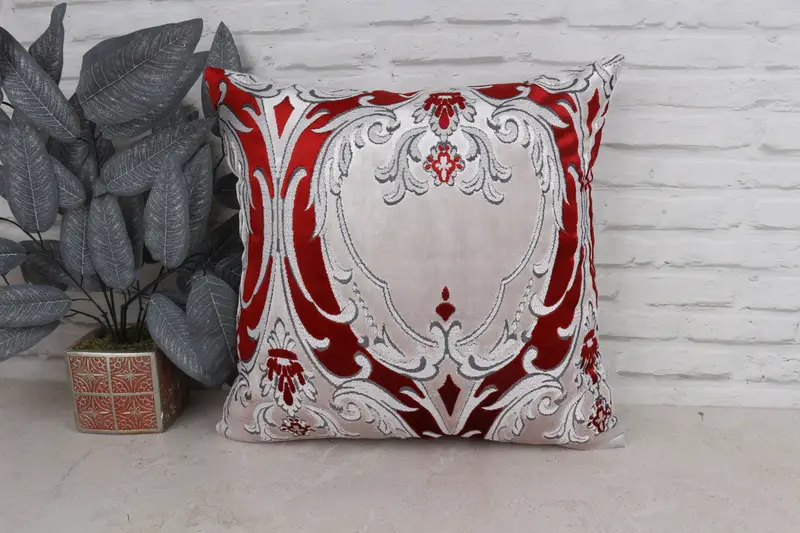 Vintage Pillow, Traditional Cushion, Pillow Cover, Tapestry Pillow Case, Pillow for Couch, 20x20 White Cushion Case, Interior Designer Pillow - 1