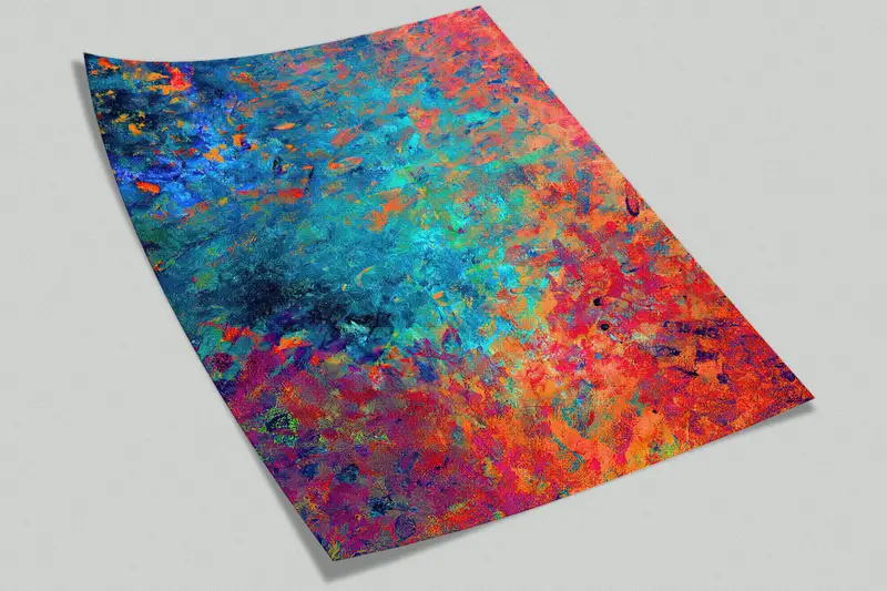 Abstract Colorful Mural, Contemporary Wallpaper, Modern Colorful Wall Paper, Abstract Wall Decor, Orange Wallpaper, Modern Wall Art, - 4