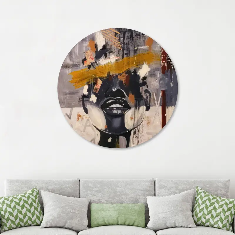 エレガントな抽象的な女性のポートレートプリントキャンバスアート