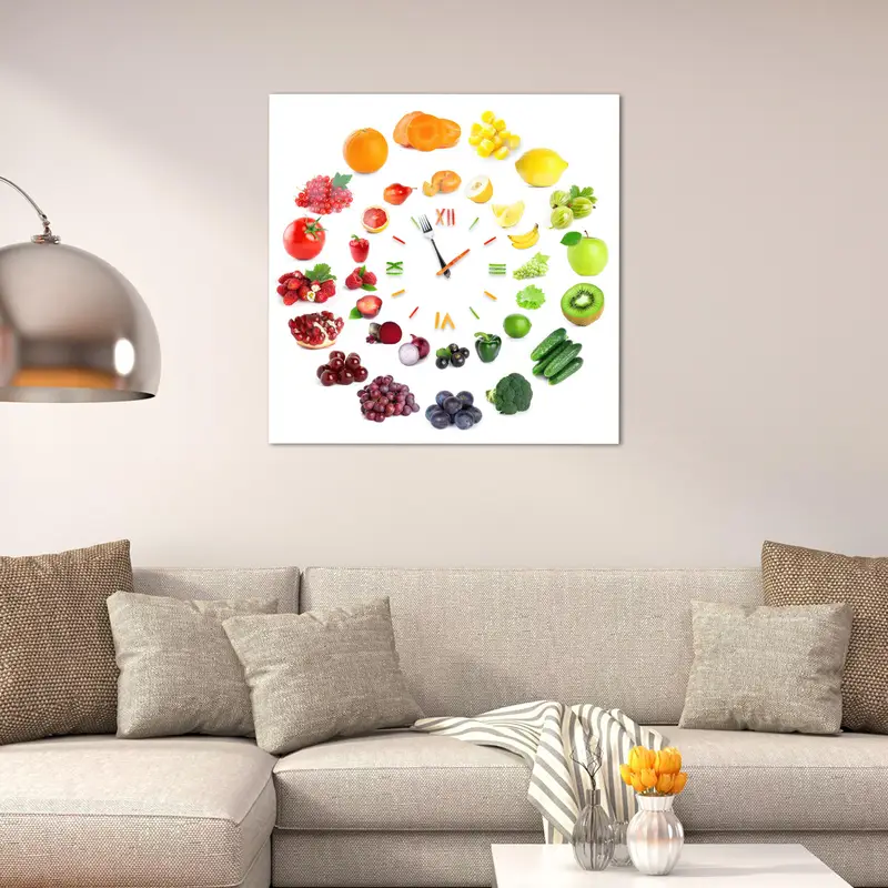 Zarif Baskılı Cam: Modaya Uygun, Renkli Meyve ve Sebze Tasarımı