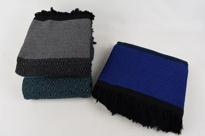96x80 Cotton Diamond Towel, Aesthetic Blanket, Couch Throw Blanket, Decorative Blanket, Beach Wedding Favor, Woven Throw Blanket, Personalized Gifts - 7