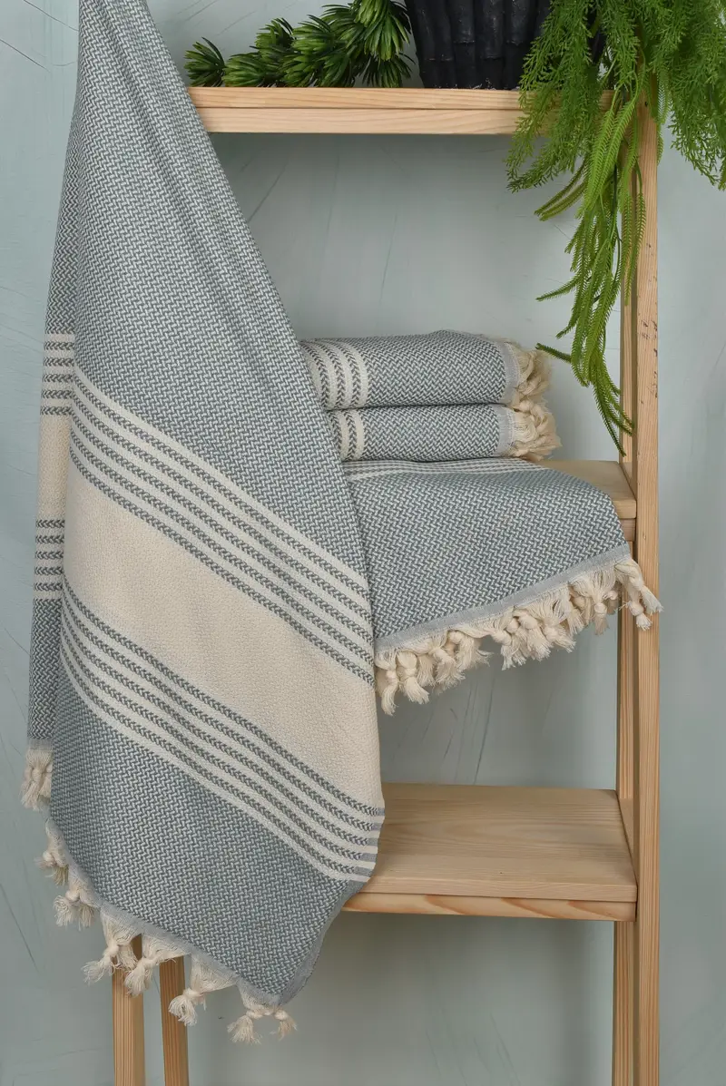 Turkish beach towel, 70x40 Cotton Striped Towel, Organic Beach Towel, Bachelor Bachelorette Party Favors, Absorbent Turkish towel, Family Gift - 6