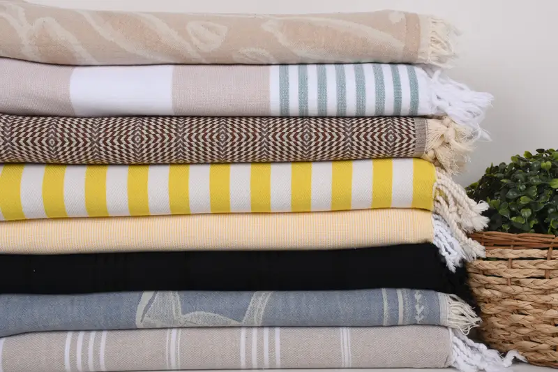 Oversized Beach Towel, Turkish Towel Beach, Personalized Wedding Gift For Couple, Best Friend Gift, 70x40 Cotton Set of 8 Towel, Sand-free towel - 2