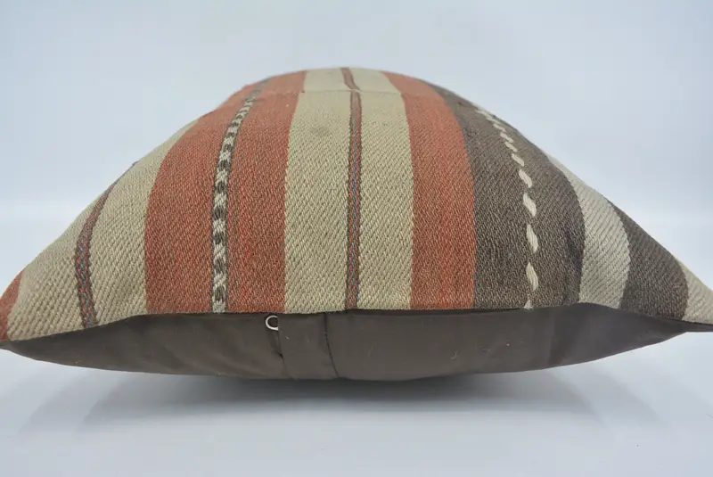 Vintage Kilim Throw Pillow, Pillow for Sofa, 16x24 Brown Cushion Cover, Pillow Cover, Nomadic Cushion Cover, Kilim Pillow - 5