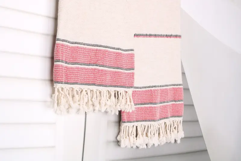 Bachelor Gift, Bachelorette Gifts, Embroidered Towel, Thin and lightweight Turkish peshtemal, Lightweight Turkish towel, 70x36 Linen Striped Towel - 8
