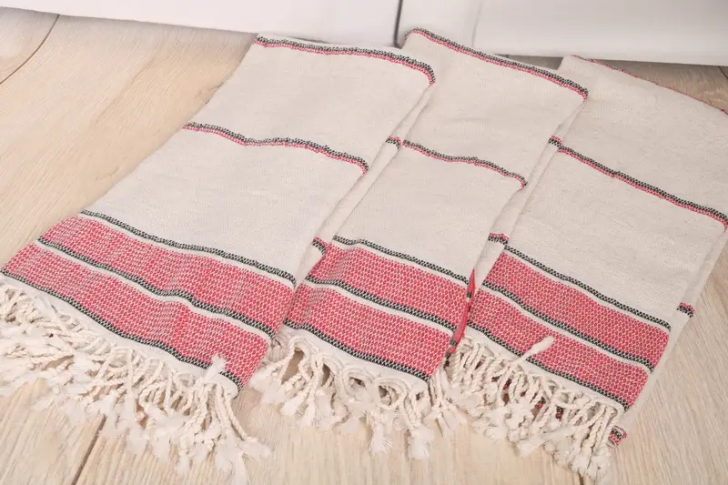 Bachelor Gift, Bachelorette Gifts, Embroidered Towel, Thin and lightweight Turkish peshtemal, Lightweight Turkish towel, 70x36 Linen Striped Towel - 6