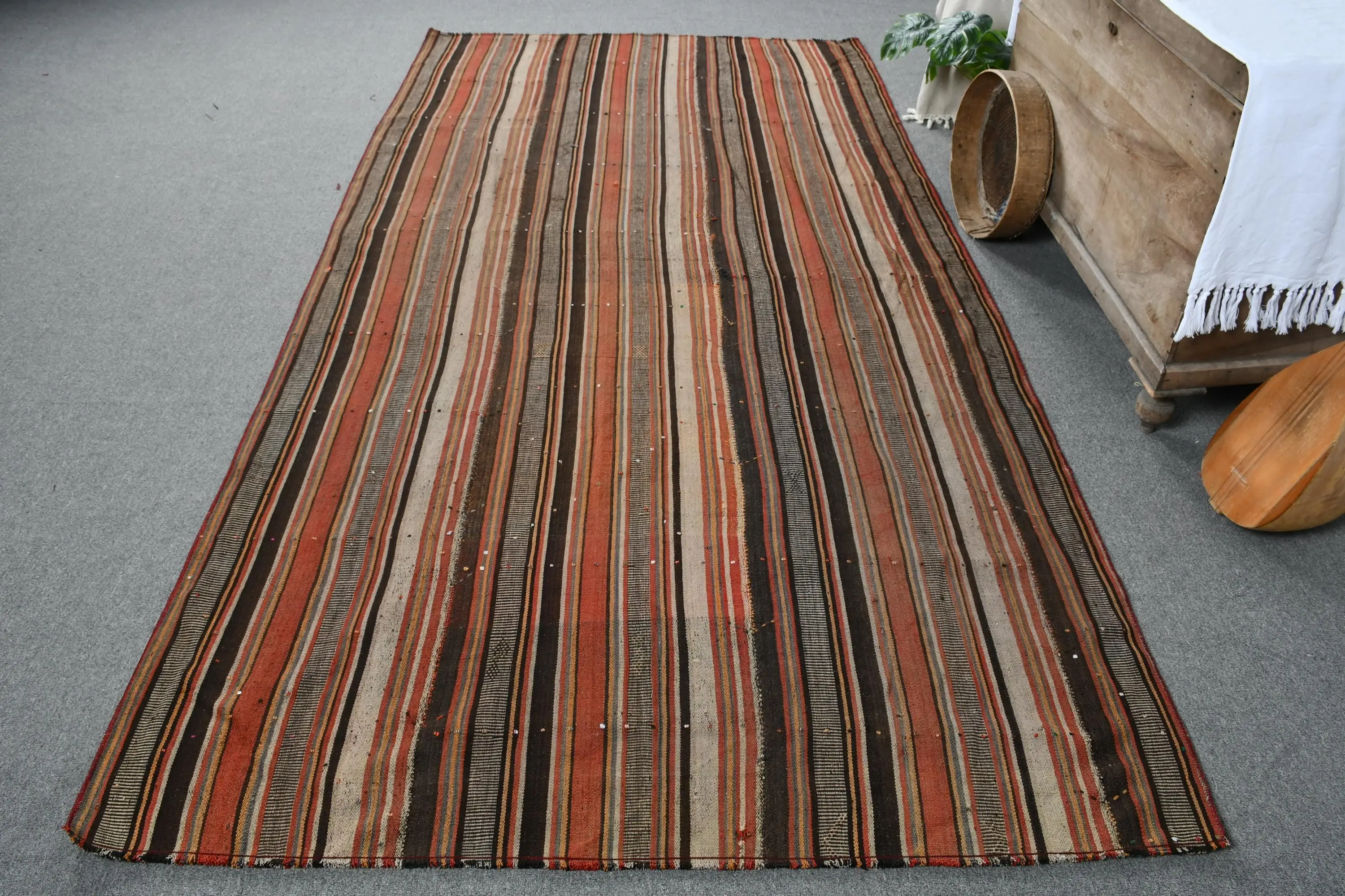 5,1x9,5 ft Turuncu Ombré Halı, Şık Modern Dekor - 1