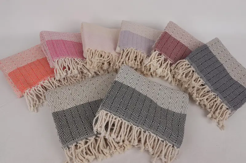 70x40 Cotton Diamond Towel, Turkish bath towel, Lightweight Turkish towel for beach, Employee Gifts, Personalized Wedding Gift, Best Friend Gift - 3