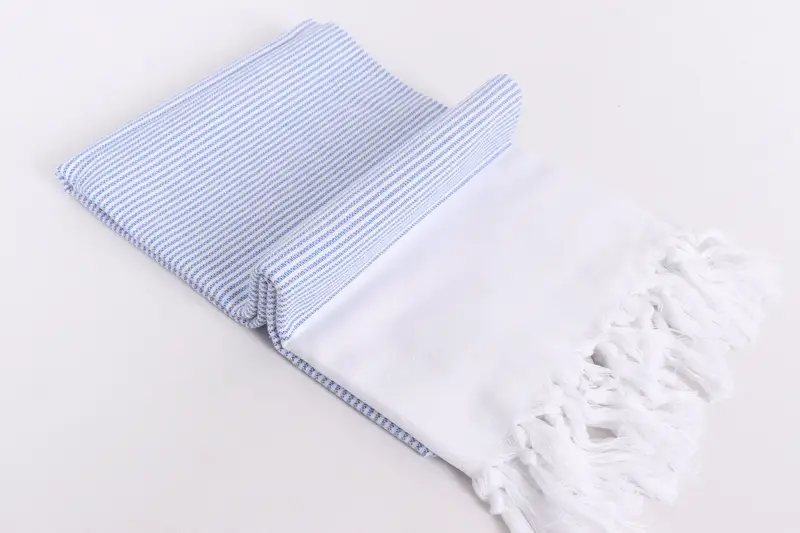 Handmade Gift, 70x40 Cotton Striped Towel, Hammam towel, Travel Towel, Bachelor Gifts, Organic cotton Turkish peshtemal towel, Absorbent towel - 6