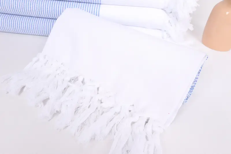 Handmade Gift, 70x40 Cotton Striped Towel, Hammam towel, Travel Towel, Bachelor Gifts, Organic cotton Turkish peshtemal towel, Absorbent towel - 4