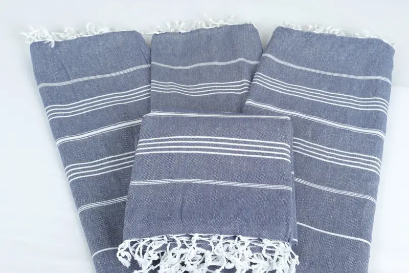 Throw Blanket, Best Friend Gift Ideas, Halloween Blanket, Monogram Blanket, Wedding Hand Made Gift, Bridal Shower Gift, 96x80 Cotton Striped Towel - 5