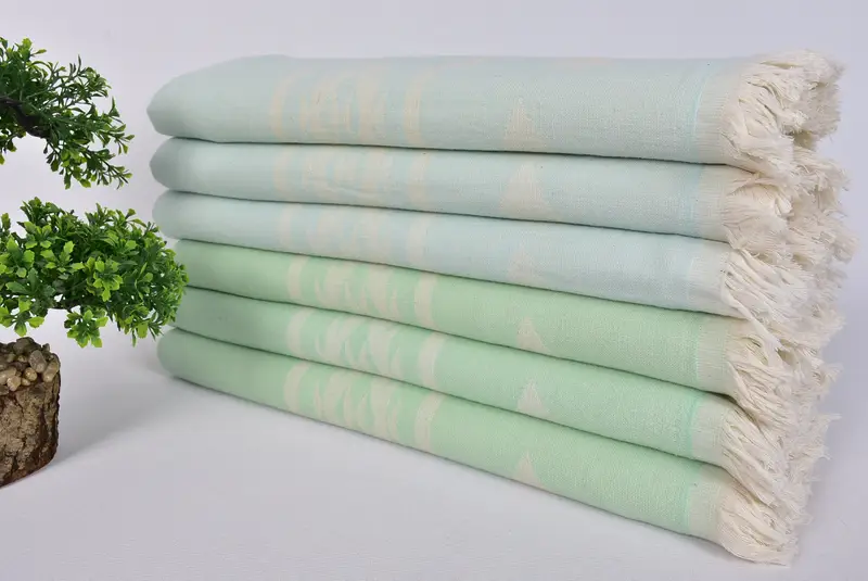 Toalla bordada, toalla de algodón, monograma de toalla de playa, favores de despedida de soltera, toalla geométrica de algodón 70x40, toalla decorativa, regalo para la novia - 3
