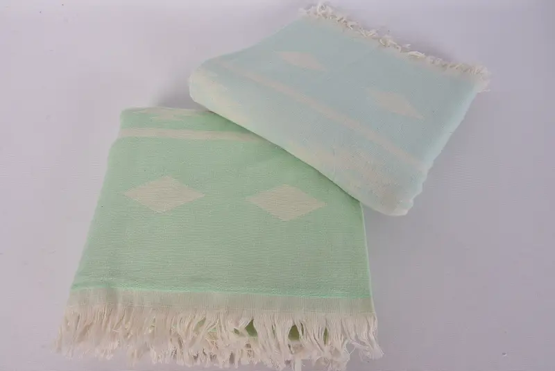 Toalla bordada, toalla de algodón, monograma de toalla de playa, favores de despedida de soltera, toalla geométrica de algodón 70x40, toalla decorativa, regalo para la novia - 7