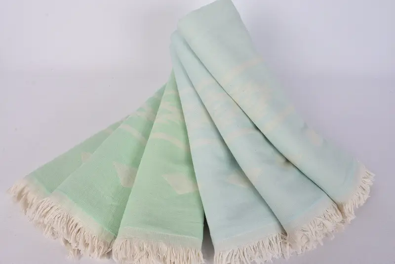 Toalla bordada, toalla de algodón, monograma de toalla de playa, favores de despedida de soltera, toalla geométrica de algodón 70x40, toalla decorativa, regalo para la novia - 4