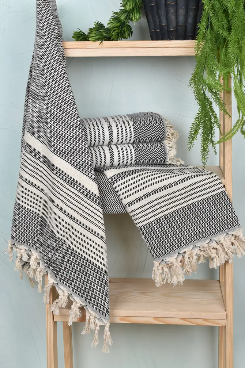 Gifts For Him, Bachelorette Party Gift, 70x40 Cotton Striped Towel, Custom Bath Towel, Absorbent Turkish towel, Personalized Gift For Him - 6