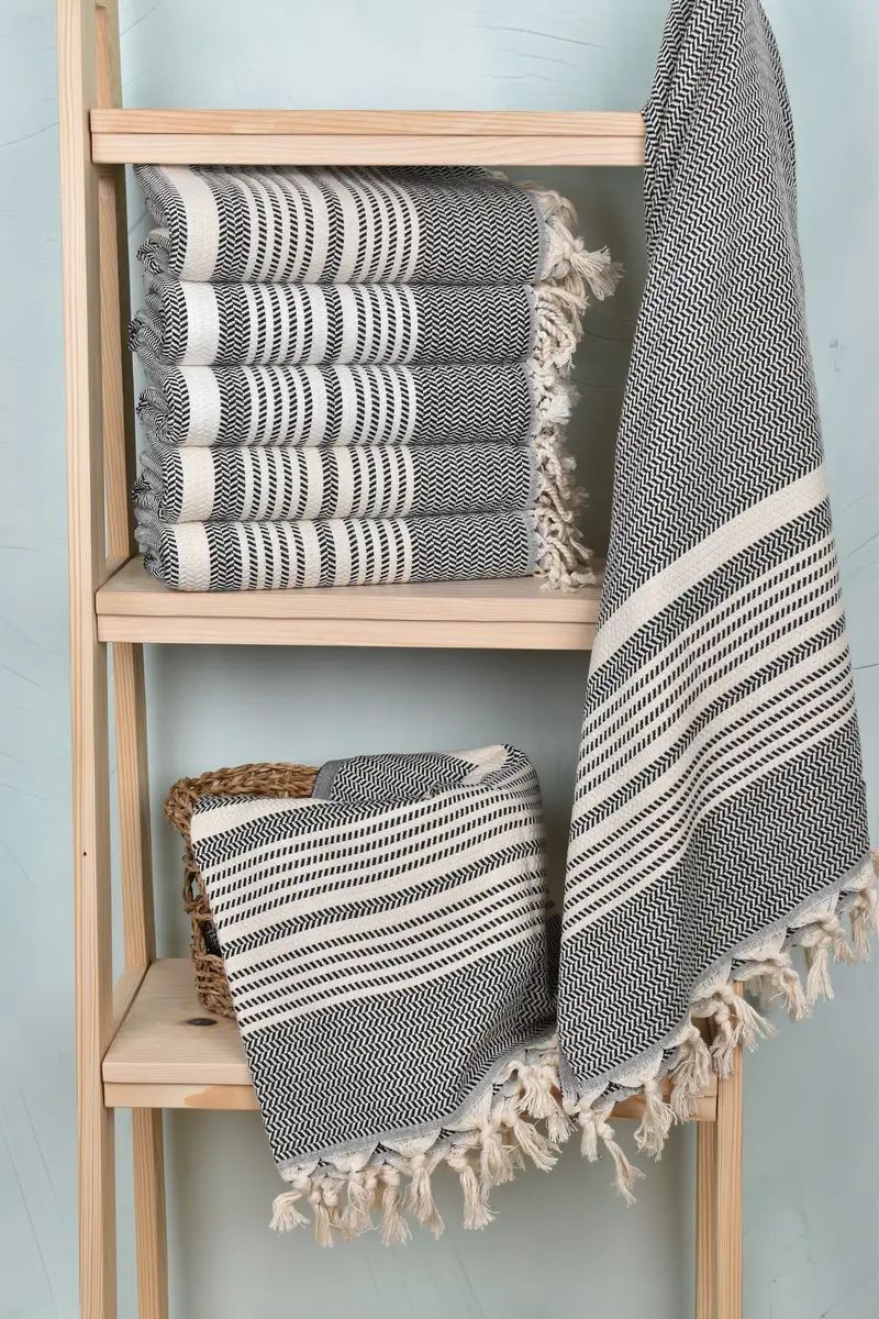 Gifts For Him, Bachelorette Party Gift, 70x40 Cotton Striped Towel, Custom Bath Towel, Absorbent Turkish towel, Personalized Gift For Him - 3