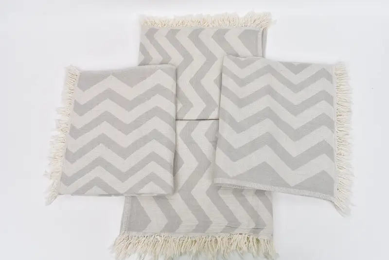 40x24 Cotton Zigzag Design Towel, Organic Towel, Monogram Kitchen Towel, Monogrammed Hand Towel, Personalized Kitchen Towel, Welcome Wedding Gift - 7