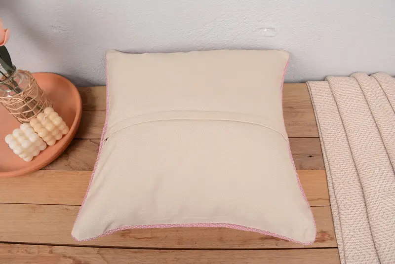 Kilim Pillow, Comfy Throw Pillow Case, Turkish Pillow, Interior Designer Pillow, 18x18 Pink Pillow Cover, Toss Pillow Cover, Cushion Cover - 6