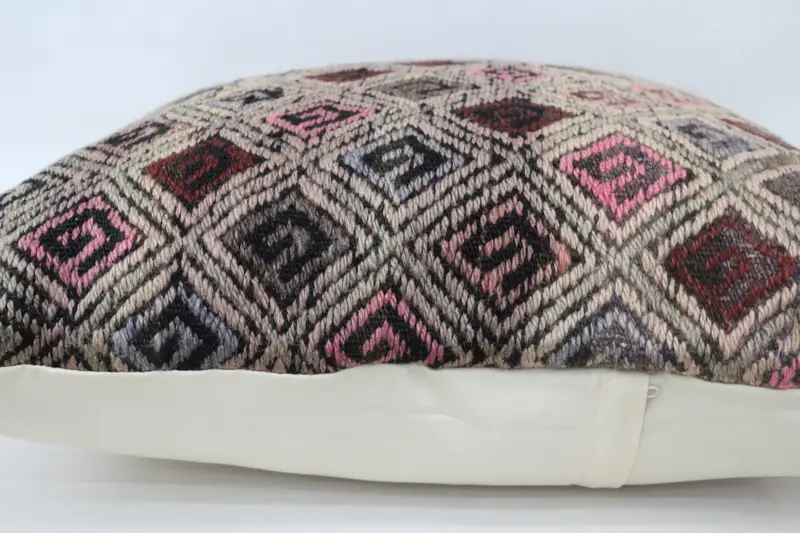 Turkish Pillow, Bohemian Cushion Cushion, 28x28 Beige Pillow, Pillow Case, Throw Kilim Pillow, Turkish Kilim Pillow, Wholesale Pillow Cover - 6