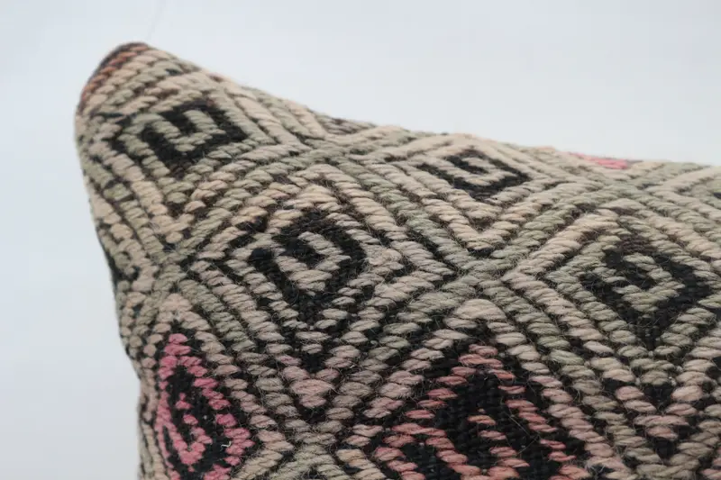 Turkish Pillow, Bohemian Cushion Cushion, 28x28 Beige Pillow, Pillow Case, Throw Kilim Pillow, Turkish Kilim Pillow, Wholesale Pillow Cover - 2