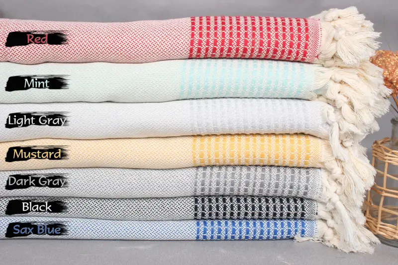 Bridesmaid Gifts, Custom Wedding Gifts, 96x92 Cotton Striped Towel, Bachelorette Party Favors, Gift For Bride, Turkish Bedspread, Aesthetic Blanket - 2