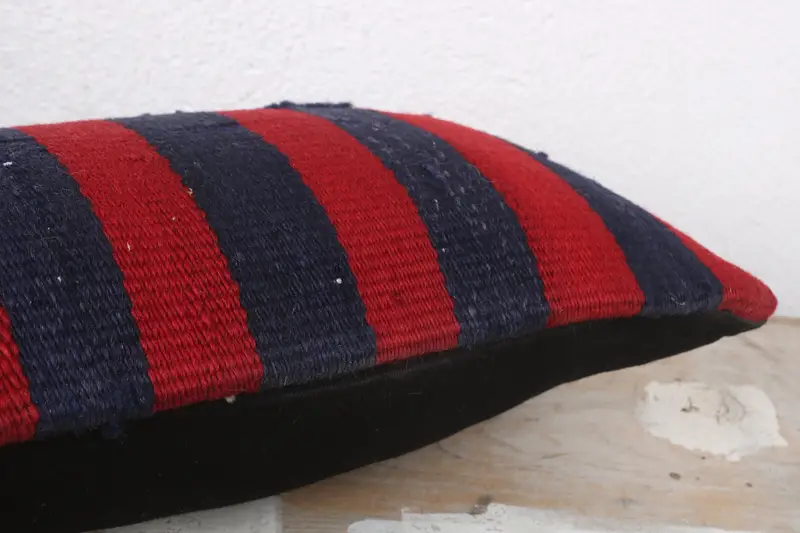 Toss Cushion Case, Pillow Sham, Kilim Pillow Cover, Home Decor Pillow, 8x16 Red Cushion, Square Throw Cushion, Antique Pillows - 6