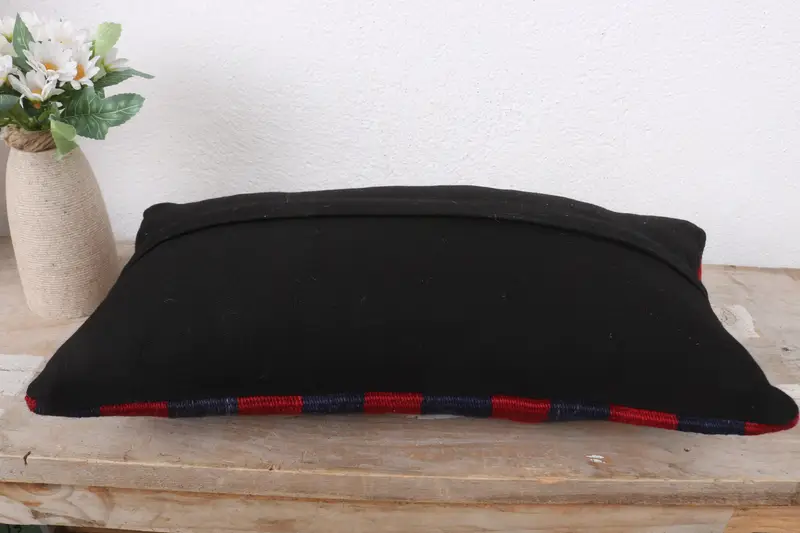 Toss Cushion Case, Pillow Sham, Kilim Pillow Cover, Home Decor Pillow, 8x16 Red Cushion, Square Throw Cushion, Antique Pillows - 7
