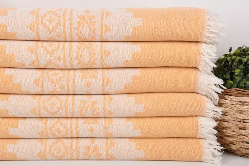 Organic Cotton Towel, 70x36 Linen Aztec Towel, Personalized Gifts, Absorbent towel, Maid Of Honor Gift, Decorative Towel, Sand-resistant towel - 3