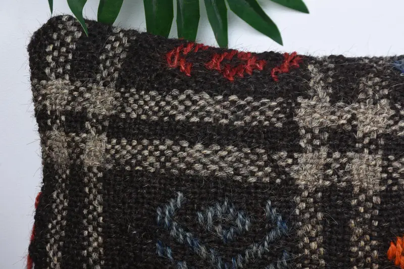 Interior Designer Pillow, Vintage Pillow, 8x16 Brown Cushion Case, Handmade Kilim Cushion, Pillow Case, Couch Cushion, Customized Pillow Cover - 2