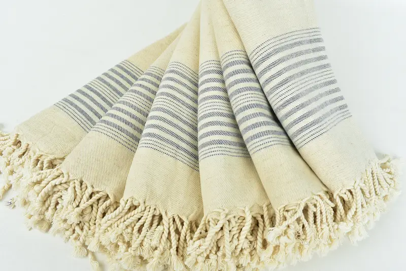 Bridesmaid Gift Towel, Turkish Towel Beach, Monogram Turkish Bath Towel, Organic towel, 80x40 Linen Striped Towel, Handmade Gift, Summer Towel - 4