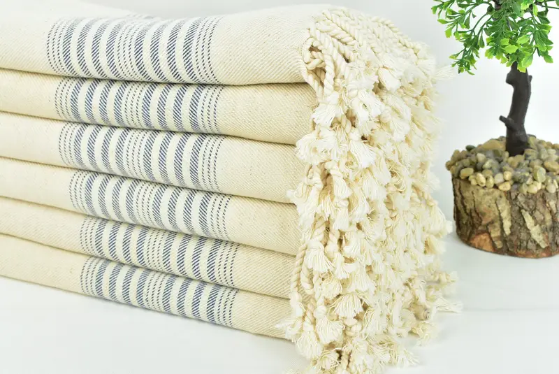 Bridesmaid Gift Towel, Turkish Towel Beach, Monogram Turkish Bath Towel, Organic towel, 80x40 Linen Striped Towel, Handmade Gift, Summer Towel - 3