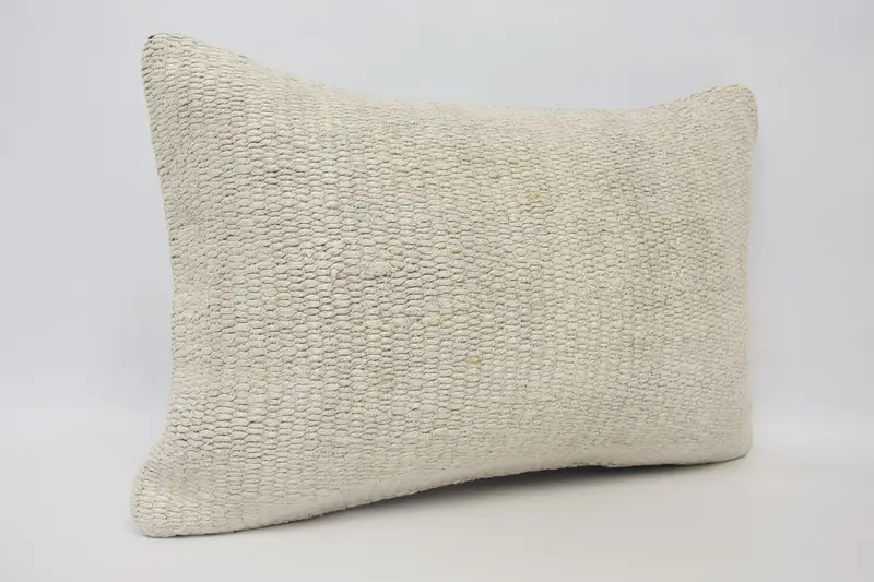 Cushion, Patio Pillow Case, 16x24 Beige Cushion Case, Kilim Pillow, Handmade Kilim Cushion, Kilim Cushion Sham, Sofa Pillow Cover - 3