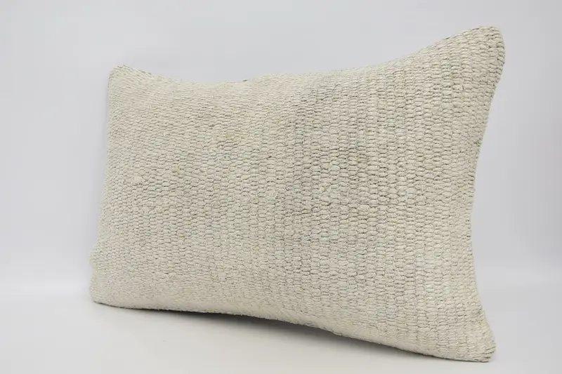 Cushion, Patio Pillow Case, 16x24 Beige Cushion Case, Kilim Pillow, Handmade Kilim Cushion, Kilim Cushion Sham, Sofa Pillow Cover - 4