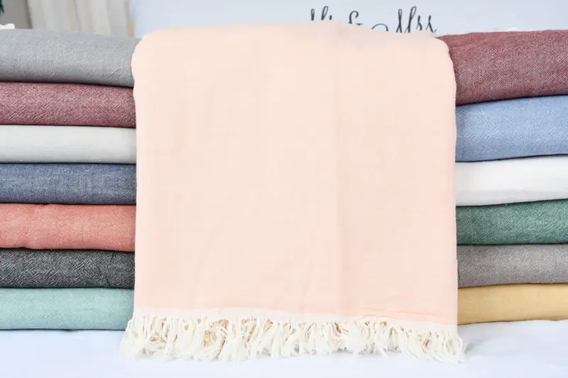 Custom Blanket, 70x60 Cotton Solid Towel, Handmade Gift, Woven Throw Blanket, Beach Theme Bachelorette Party, Beach Wedding Favor, Housewarming Gift - 2
