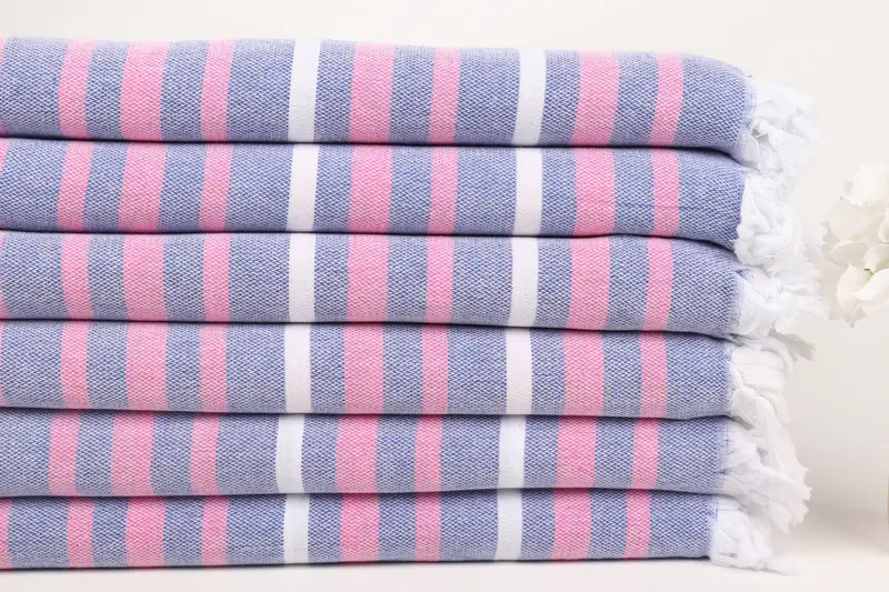 Sand-free towel, Quick-dry peshtemal, Scarf Towel, Oversized Beach Towel, Bridesmaid Proposal Gift, Large Turkish Towel, 70x40 Cotton Striped Towel - 3
