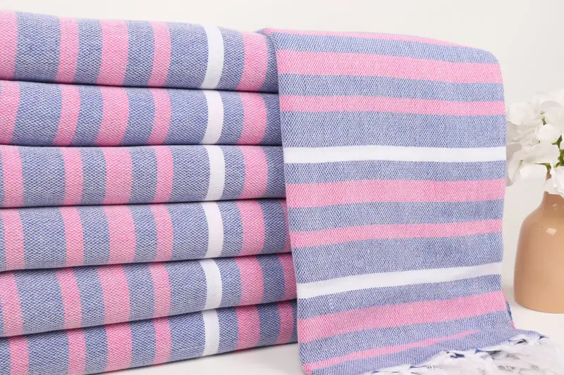 Sand-free towel, Quick-dry peshtemal, Scarf Towel, Oversized Beach Towel, Bridesmaid Proposal Gift, Large Turkish Towel, 70x40 Cotton Striped Towel - 2