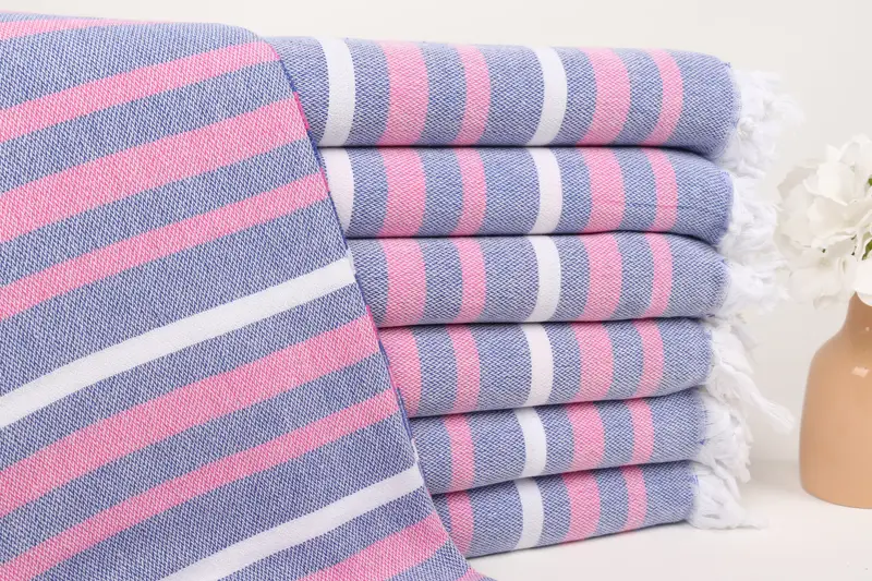 Sand-free towel, Quick-dry peshtemal, Scarf Towel, Oversized Beach Towel, Bridesmaid Proposal Gift, Large Turkish Towel, 70x40 Cotton Striped Towel - 1